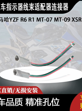 适用雅马哈YZF R6 R1 MT-07 MT-09 XSR指示器线束适配器连接器
