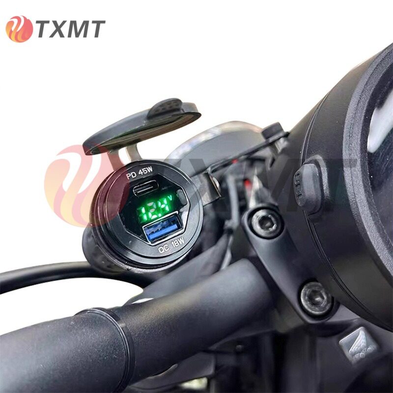 适用 雅马哈 PG-1 改装摩托车 车载手机快充 USB充电器 双接口