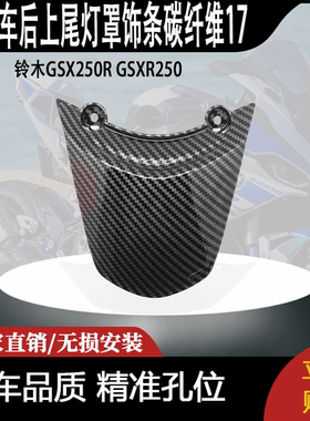 适用铃木GSX250R GSXR250后上尾灯罩饰条碳纤维17