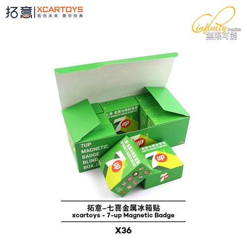 拓意展会限定七喜金属冰箱贴模型