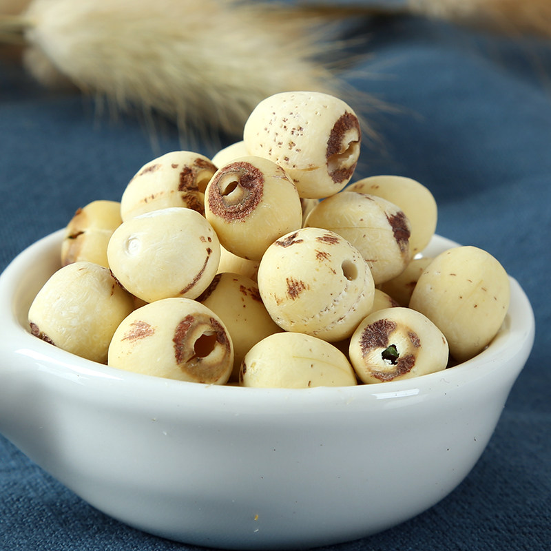 湘潭莲子干货去芯白莲子500g湖南特产无芯磨皮湘莲搭配百合银耳