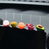 网红爆款 饰小摆件有趣中控台屏幕治愈系好物 半剥水果拼盘汽车内装