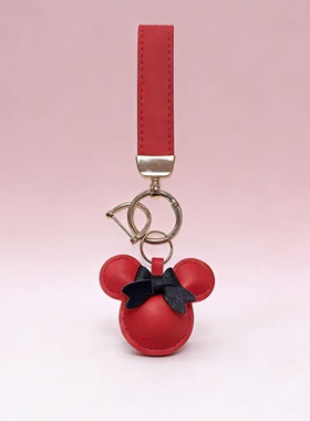 2026年新款汽车钥匙扣米奇米妮挂件红色女高级简约可爱精致钥匙链