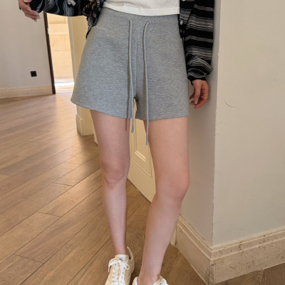 KAPOK-26夏上新韩版时尚修身复古高腰松紧抽绳百搭休闲短裤26302