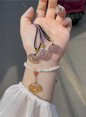 玛瑙玉髓小祥云如意平安锁