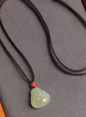 天然正品和田色弥勒小玉