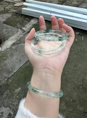 翡翠平替独龙玉冰种飘花圆