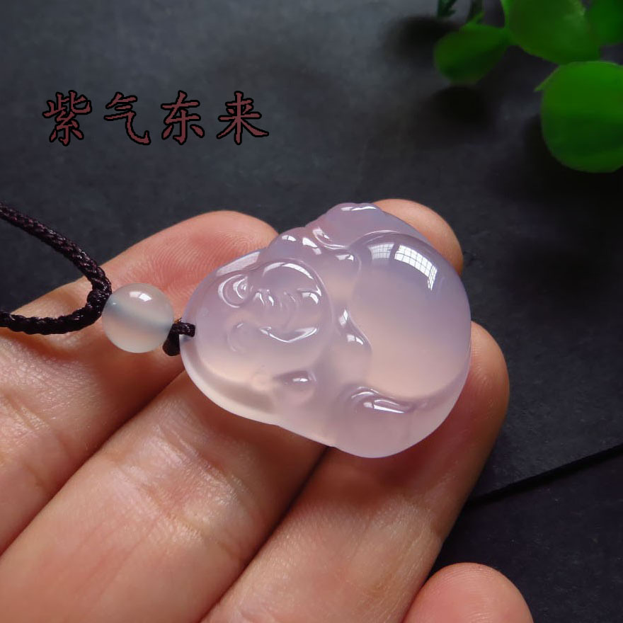保真天然玛瑙弥勒佛吊坠女款玉佛玉坠项链小佛公玉石玉佩挂件