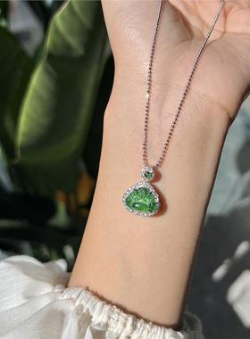 新中式纯银天然危料翡翠