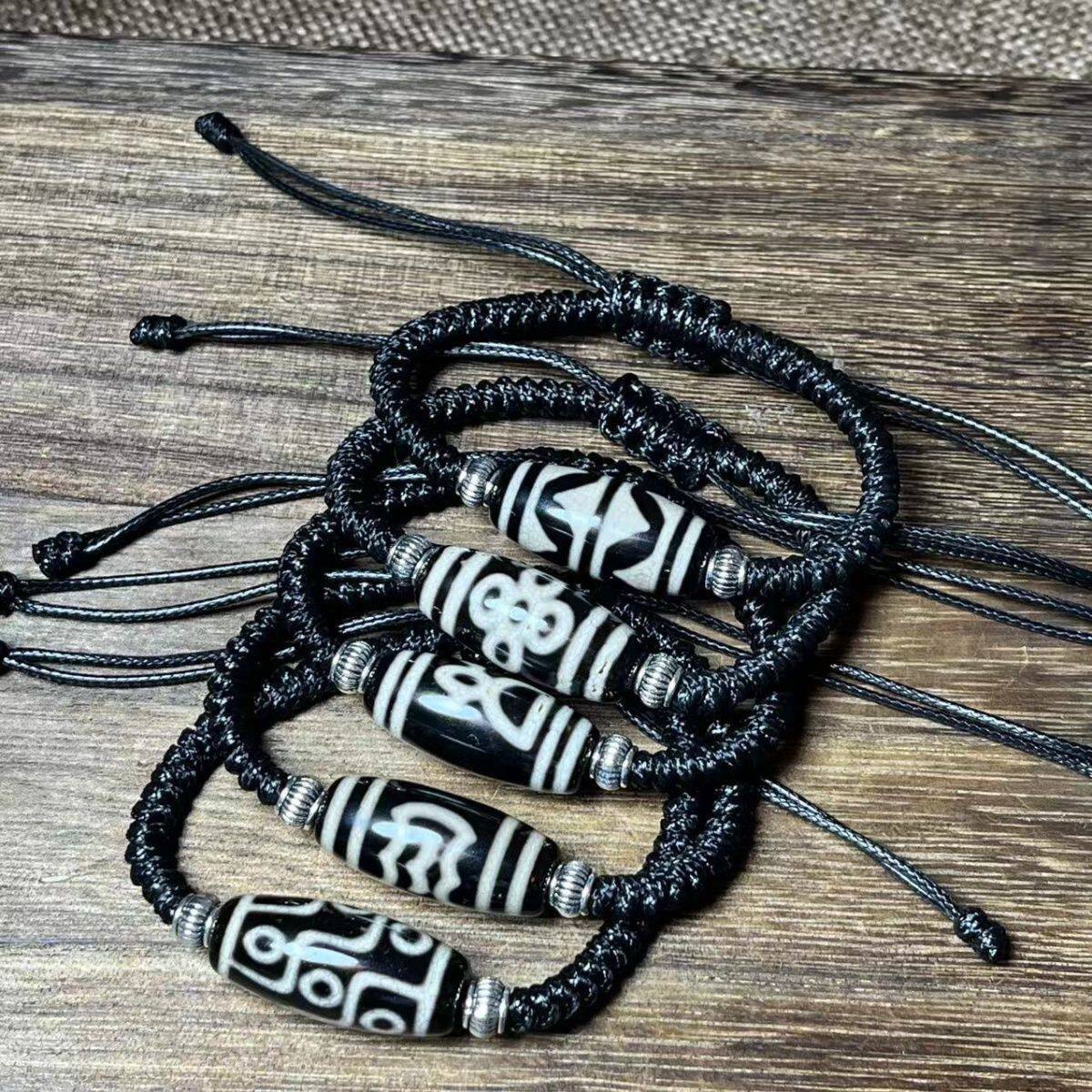 西藏真品风化包浆九眼天珠民族手串老矿天然玛瑙男女手绳纳福转运