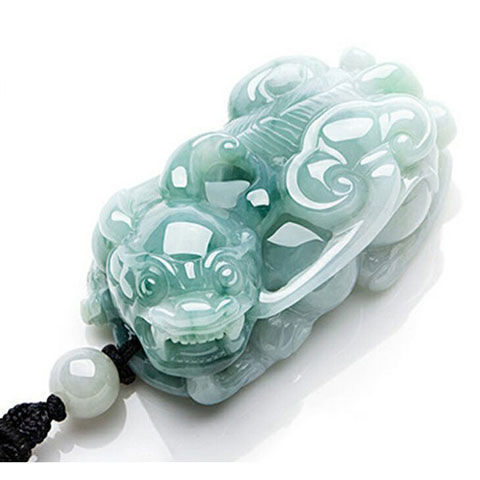 翡翠貔貅玉吊坠男招财保平安a货小皮丘男士情侣挂件项链