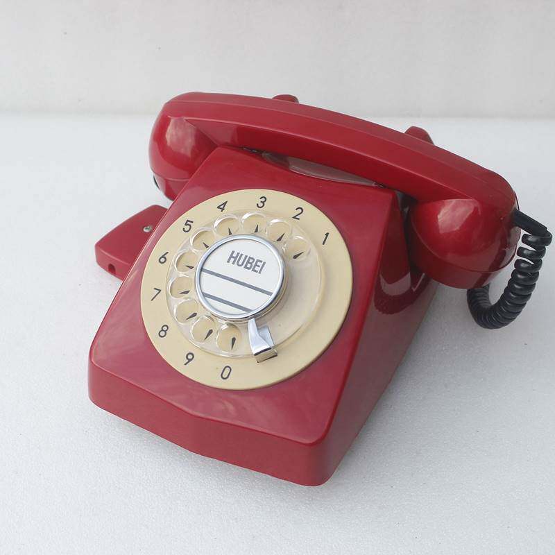 全新老式共电桌式首长电话家用酒吧装饰摆设道具真有无拨盘电话机