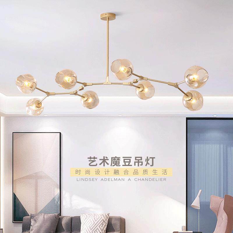 北欧灯具客厅分子灯后现代简约大气家用餐厅吊灯个性创意卧室灯饰