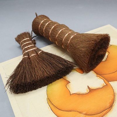 【寻蓝阁】裱画刷版画棕刷篆刻装裱棕拓印硬棕毛刷子棕榈鬃毛大