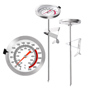 温度计油温厨房烘焙家用商用油炸锅豆浆煮茶熬糖指针插入式探针测