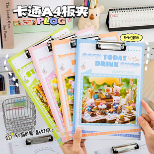 多功能A4板夹学生文件夹考试垫板试卷收纳整理板夹办公资料档案盒