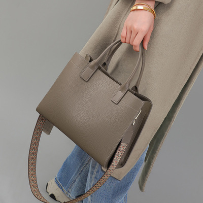 Viney包包女2024新款夏季手提斜挎包高级感真皮女包通勤包单肩包