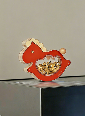 马上有钱摆件客厅旺宅马年吉祥物小马客厅轻奢高档新年装饰摆件