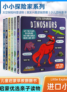太空探险Little Explorers小小探险家系列6册儿童纸板书绘本 英文原版儿童科普读物 少儿百科 4-6岁儿童启蒙翻翻书 英语百科全书