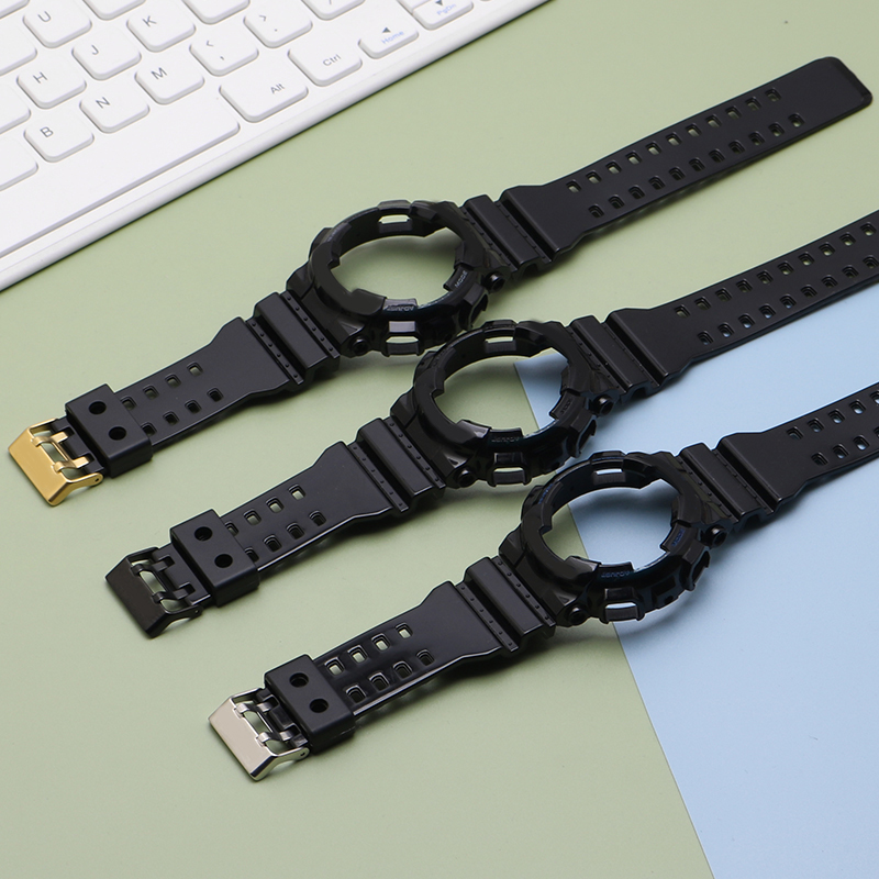 适配卡西欧黑金武士表带GA-110/100/120/140/GAX100A替换5146表壳