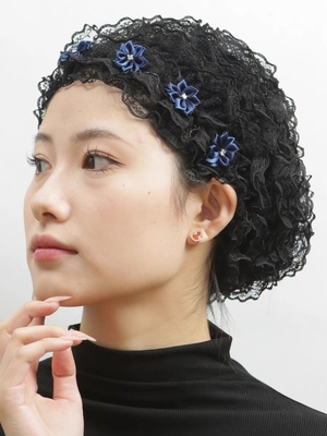 新款2024遮白发头巾新款蕾丝薄款美人帽女纱巾回族老人包头帽子