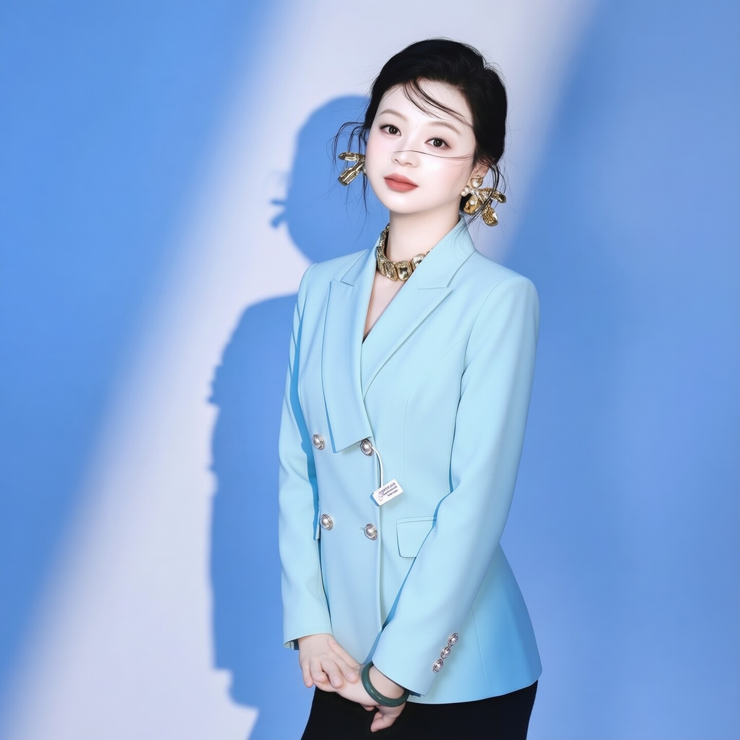 年会主持人礼服女播音艺考正装