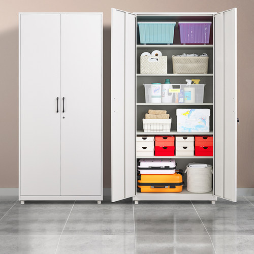 家用收纳储物柜对开门层高可调