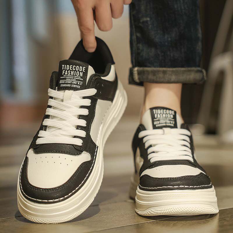 空军aj一号男鞋夏季款黑白熊猫平板鞋男士百搭低帮运动休闲小白鞋