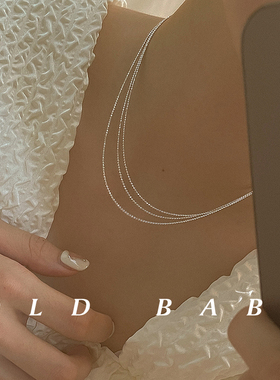 Old babe三层S925纯银锁骨颈链简约法式优雅ins小众设计项链手链