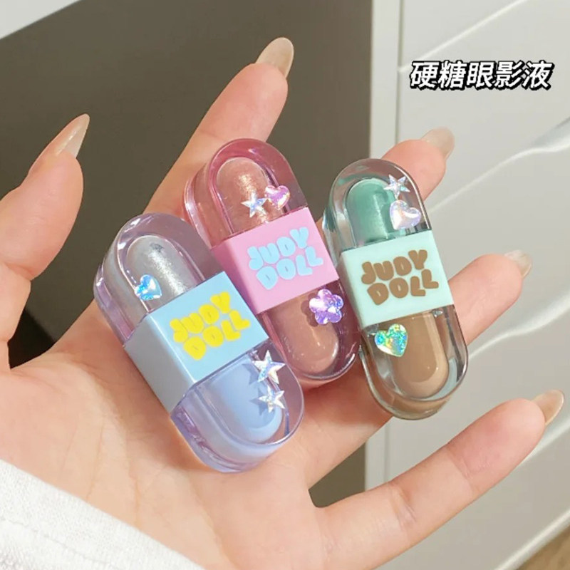 Judydoll橘朵迷你系列双头液体眼影硬糖mini双色细闪蓝色绿色眼影