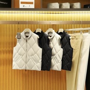 针织拼接羽绒马甲背心 秋冬男士 老钱风过万级高奢克轻面料 90鸭绒