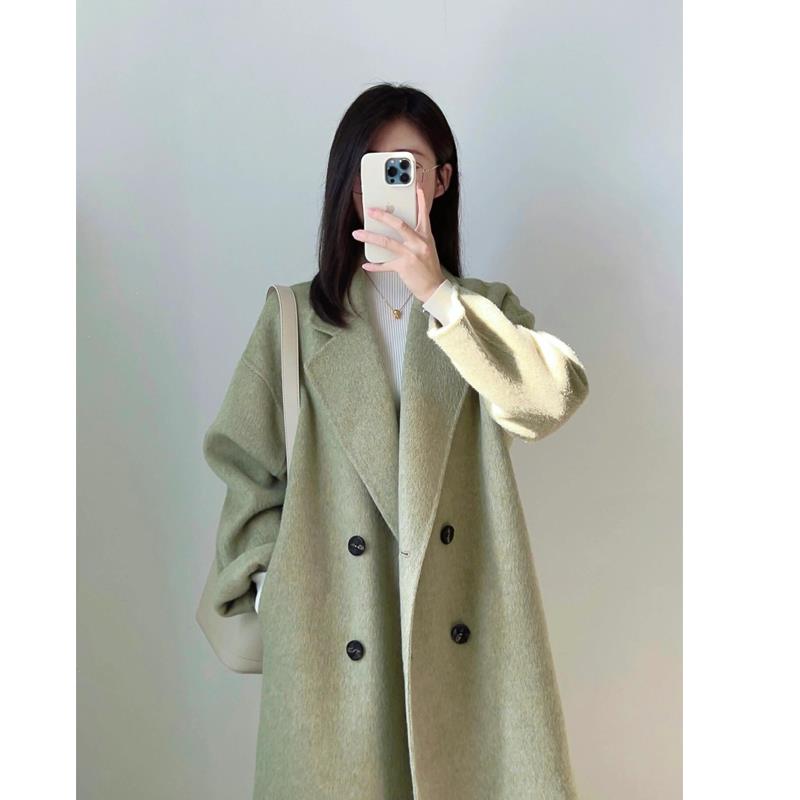 高级感呢子大衣女2024新款秋冬毛呢外套韩系小个子冬天中长款气质