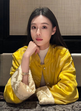 新中式国风黄色气质外套女2024早秋新款高级感独特超好看唐装上衣