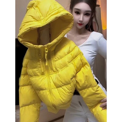 2025冬季新款连帽时尚洋气减龄棉服女韩版减龄短款休闲保暖外套