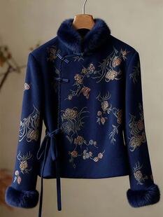 冬季新中式国风复古经典时髦文雅大方得体气质高级保暖百搭外套