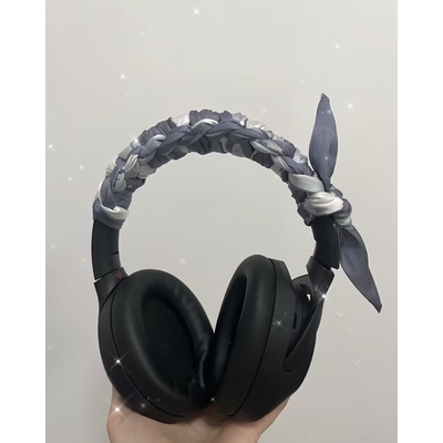 头戴式耳机头梁丝巾装饰绑带索尼步耳机缠绕丝巾用耳机配饰