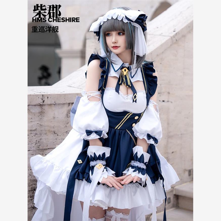 碧蓝航线cos服重巡洋舰柴郡cosplay服装全套猫猫女仆服装