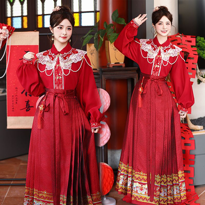 原创大码新中式敬酒服织