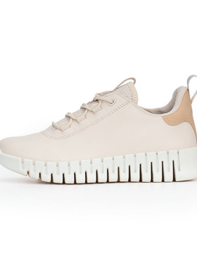 Ecco/爱步ECCO爱步休闲鞋女跑步运动鞋厚底增高小白鞋 灵动218203