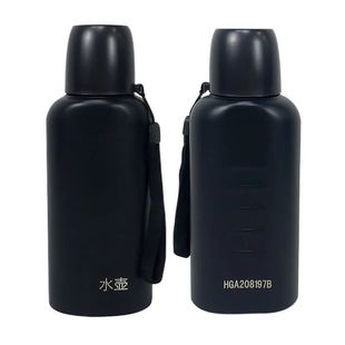 正公发执勤水壶不锈钢警示保温扁交通双层便携制式水杯安单用纪念