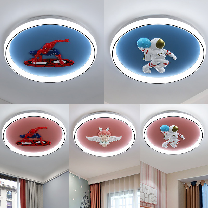 儿童房间灯LED护眼卧室吸顶灯男孩女孩公主房间灯创意卡通简约灯