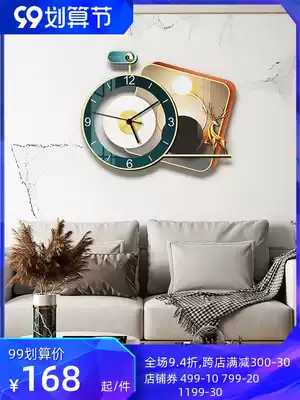Light luxury fashion clock creative Net Red simple modern light luxury wall clock living room home wall art atmospheric wall watch
