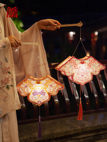 广东省博物馆云想霓裳灯笼中秋节花灯手工DIY宣纸灯笼汉服古风