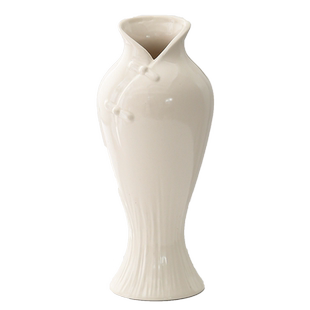 创意中式白色旗袍花瓶陶瓷装饰品客厅餐桌玄关书房水培插干花摆件