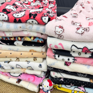 Kitty少女可爱休闲遛弯秋冬加绒加厚家居裤 自制法兰绒睡裤 合集