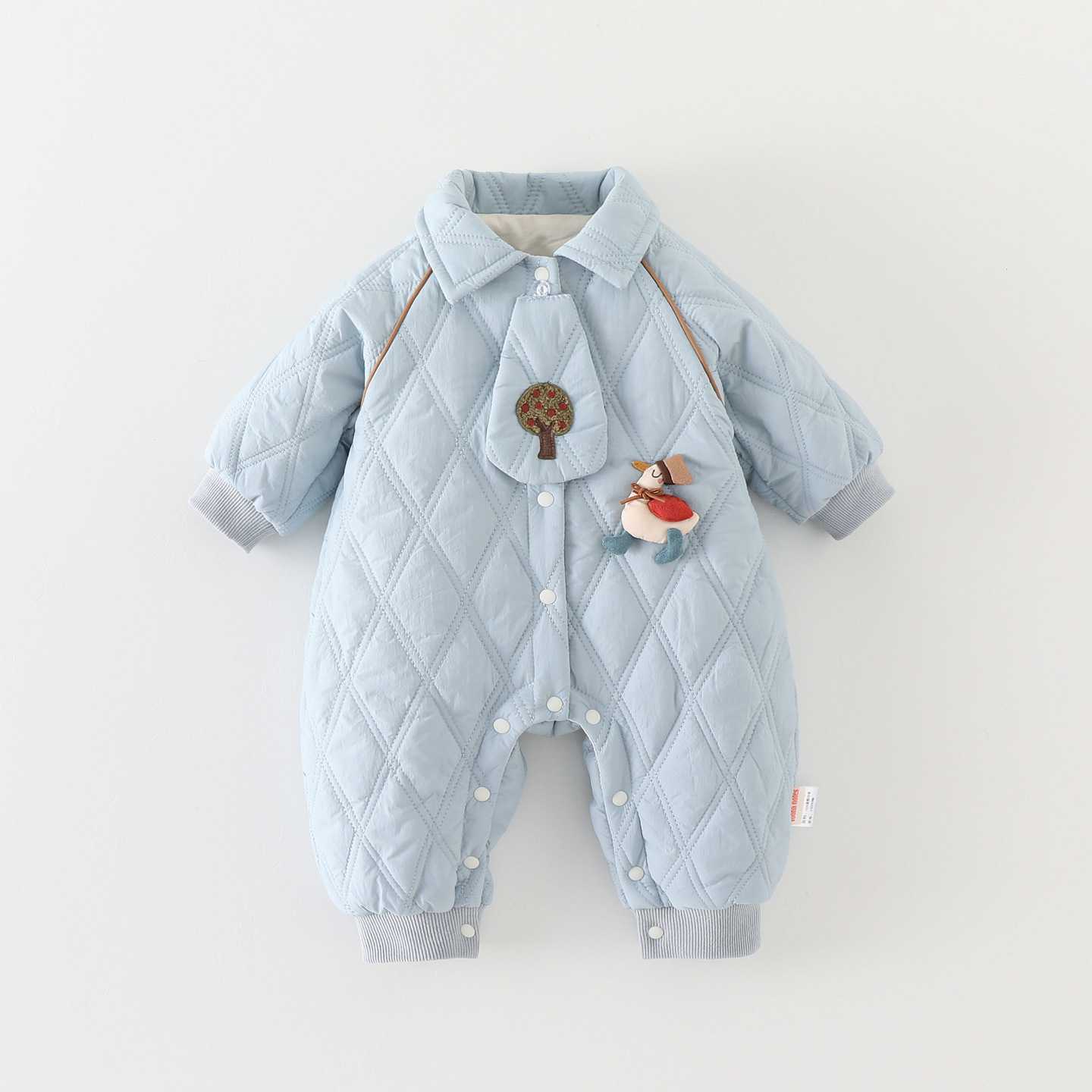 婴幼儿连体衣冬装小月龄宝宝衣服