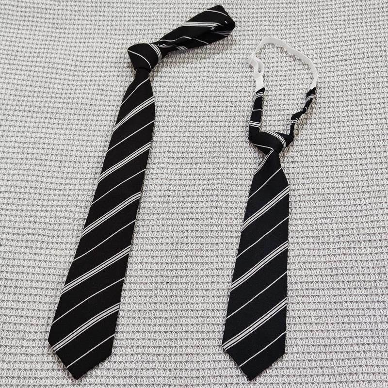 黑色白条斜纹免打款手打款领带套装男女学生摄影道具搭配衬衣制服,服饰配件/皮带/帽子/围巾,领带,淘宝优惠券,粉丝福利购,淘宝优惠卷