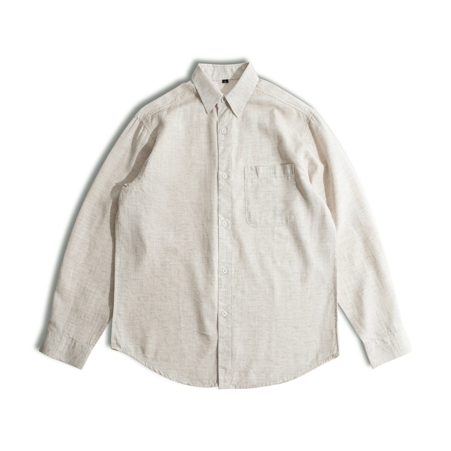 高品质老钱风天丝亚麻26春夏季薄款长袖衬衫男士休闲轻奢衬衣外套