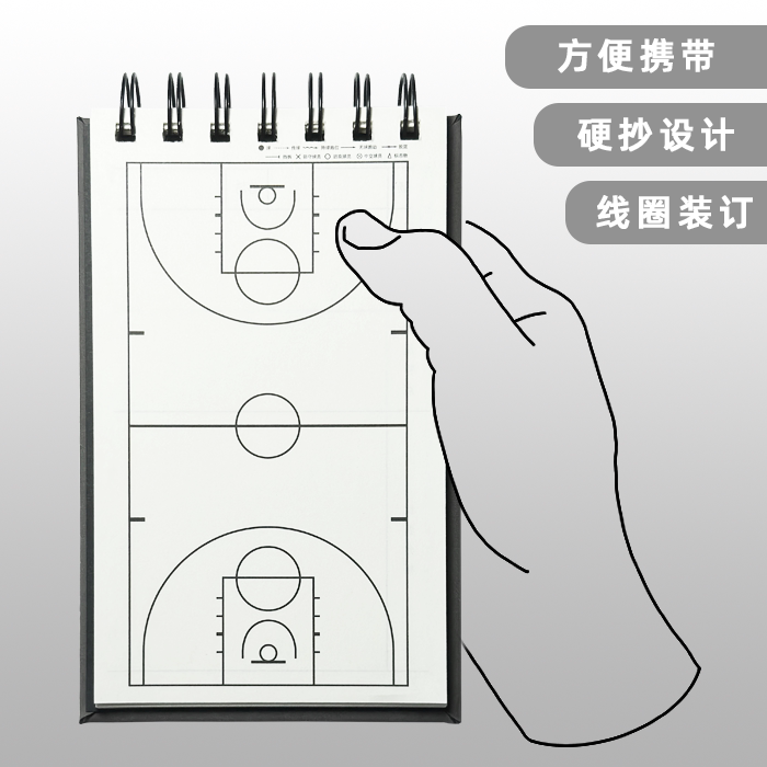 篮球战术本笔记本教练班考级日志篮球战术板