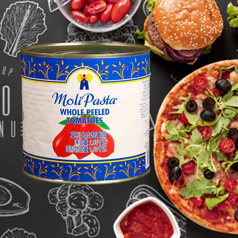 意大利整箱进口莫利去皮番茄酱罐头2.55kg*6罐披萨番茄酱面酱整箱